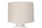 Hello Honey® 22" Distressed White Finish Fluted Terracotta Table Lamp with Linen Shade
